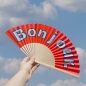 Preview: Handfächer Bonjour Rot