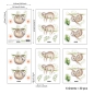 Preview: 30 Aufkleber Faultier