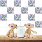 Preview: Fliesenaufkleber Blauer Vogel 20x20