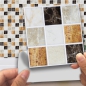 Preview: Fliesenaufkleber Mosaik Marmor Braun