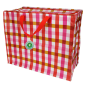 Preview: XXL Aufbewahrungstasche Karomuster Rot