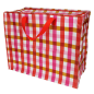 Preview: XXL Aufbewahrungstasche Karomuster Rot