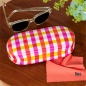 Preview: Sonnenbrillenetui Gingham Pink