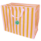 Preview: XXL Aufbewahrungstasche Pink-Orange Streifen
