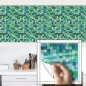 Preview: Fliesenaufkleber Mosaik Grün 20x20
