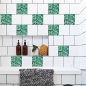 Preview: Fliesenaufkleber Mosaik Grün 20x20