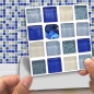 Preview: Fliesenaufkleber Mosaik Glas Blau
