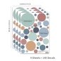 Preview: 140 Aufkleber Punkte Pastell-Farbmix