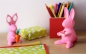 Preview: Büroklammerhalter & Schere Desk Bunny Pink