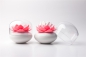 Preview: Wattestäbchenspender Lotus Weiß-Pink