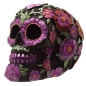 Preview: Totenkopf Blumenmotiv Lila