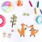 Preview: 39 Aufkleber Fuchs Wald Pilze