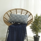 Preview: Jacquard Kissenbezug Blau Muster