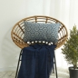Preview: Jacquard Kissenbezug Blau Muster