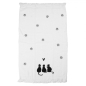 Preview: Gästetuch Katzen black/white