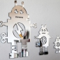 Preview: Roboter Spiegel-Deko