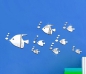 Preview: Fische mit Luftblasen Spiegel-Set