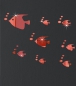 Preview: Fische mit Luftblasen Spiegel-Set