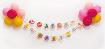 Girlande mit Ballons Happy Party