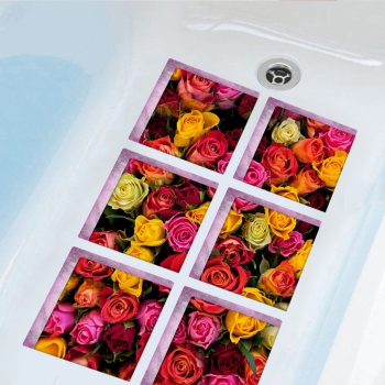 Dusch- Wannen- Aufkleber Rosen
