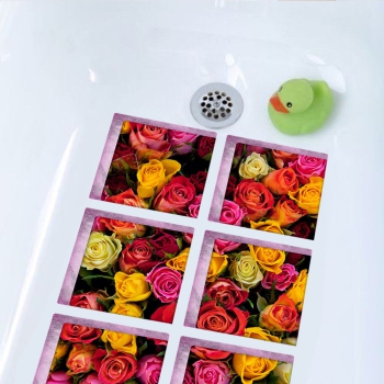 Dusch- Wannen- Aufkleber Rosen