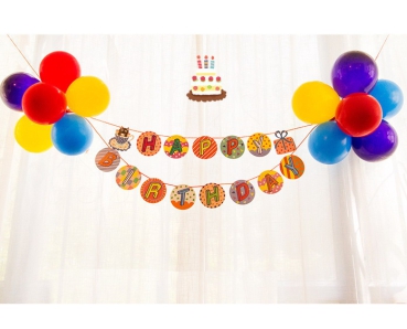 Girlande mit Ballons Happy Birthday