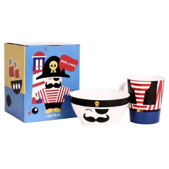 Set Becher & Schale Pirat