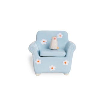 Schmuckkasten Sofa mit Katze floral