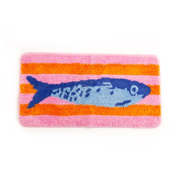 Badematte Fisch Orange-Rosa