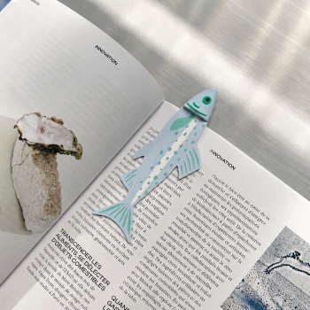 Preview: Lesezeichen Fisch blau