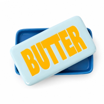 Preview: Butterdose BUTTER hellblau