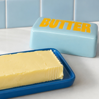 Preview: Butterdose BUTTER hellblau