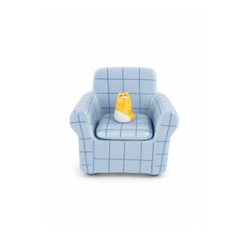 Schmuckkasten Sofa mit Katze kariert
