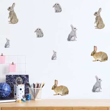 15 Aufkleber Hase Kaninchen