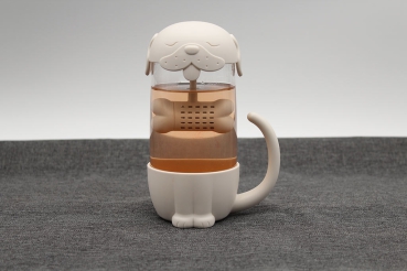 Teetasse Hund mit integriertem Tee Ei