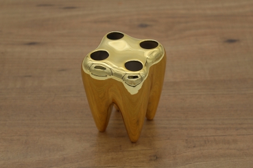 Zahnbürstenhalter Zahn Gold