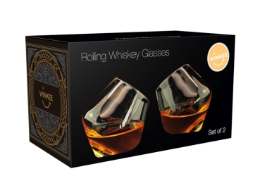 Rollende Whiskey Gläser 2er Set