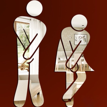 Spiegel Türschild Mann & Frau