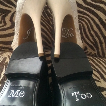 Preview: Diamant Aufkleber "I do, me too"