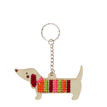Schlüsselanhänger zum Selbststicken Sausage Dog