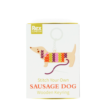 Schlüsselanhänger zum Selbststicken Sausage Dog