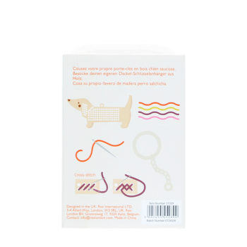 Schlüsselanhänger zum Selbststicken Sausage Dog