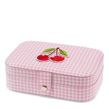 Schmuckkasten Rosa Gingham-Cherry