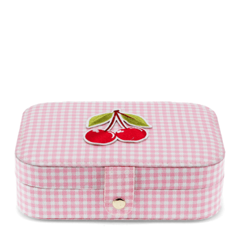 Preview: Schmuckkasten Rosa Gingham-Cherry