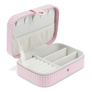 Preview: Schmuckkasten Rosa Gingham-Cherry