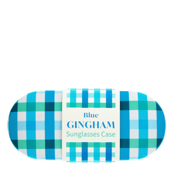 Preview: Sonnenbrillenetui Gingham Blau