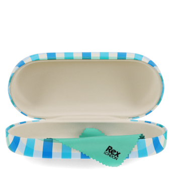 Preview: Sonnenbrillenetui Gingham Blau