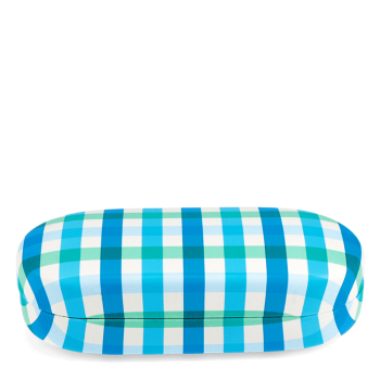 Sonnenbrillenetui Gingham Blau