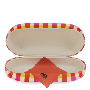 Preview: Sonnenbrillenetui Gingham Pink