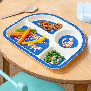 Preview: Kinderteller mit Fächern Tiger